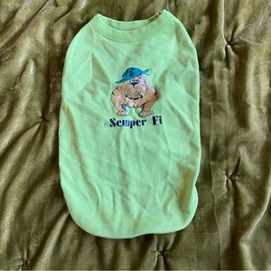 Lime Green USMC Semper Fi Muscle Tee For Small Dogs